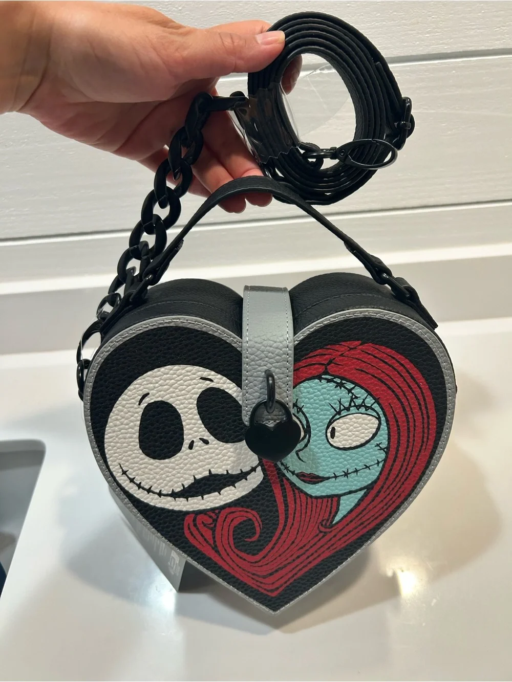Disney Heart Crossbody Bag in Black, Red, Teal